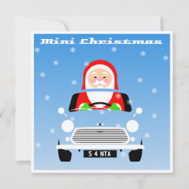 Cartão Carro de Papais noeis Classic Original Mini Xmas