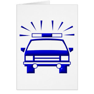 Cartão Carro de polícia