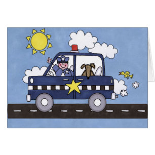 Cartão Carro de polícia