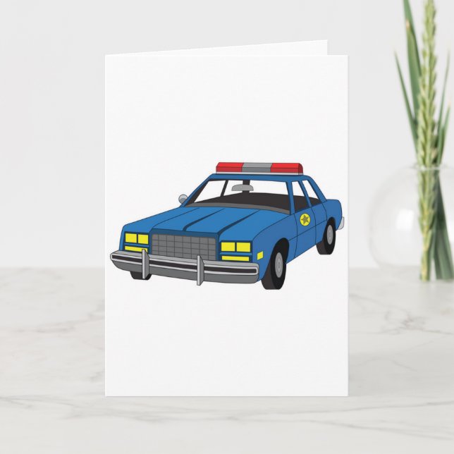 Cartão carro de polícia do formando da academia da (Frente)