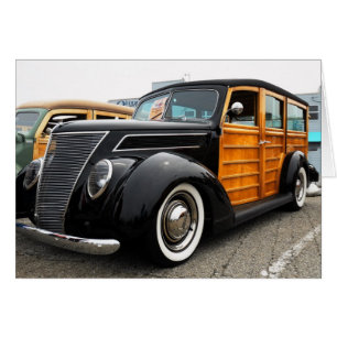 Cartão carro de woodie