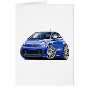 Cartão Carro do azul de Fiat 500 Abarth