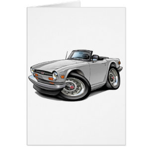 Cartão Carro do branco de Triumph TR6