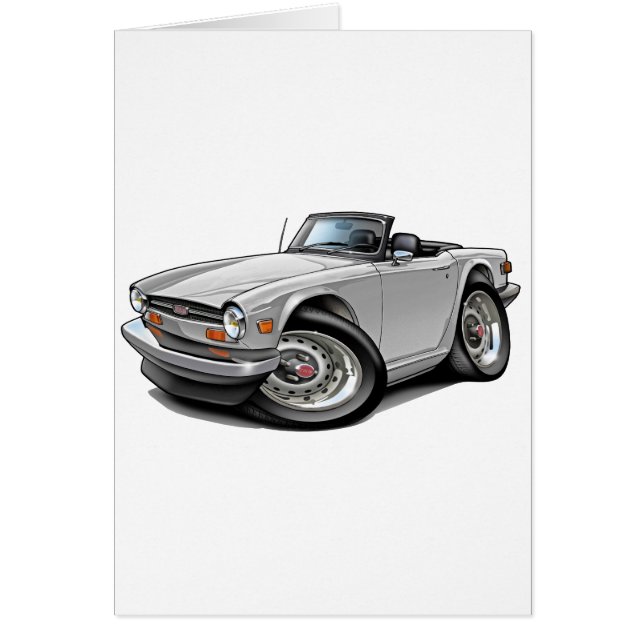Cartão Carro do branco de Triumph TR6 (Frente)