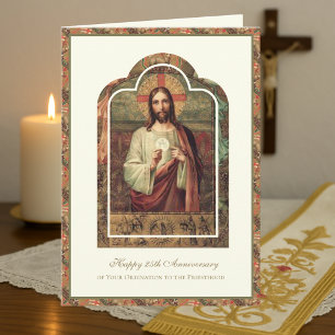 Cartão Carro do Deacon Ordenado por Padre Católico