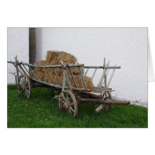 Cartão Carro do feno