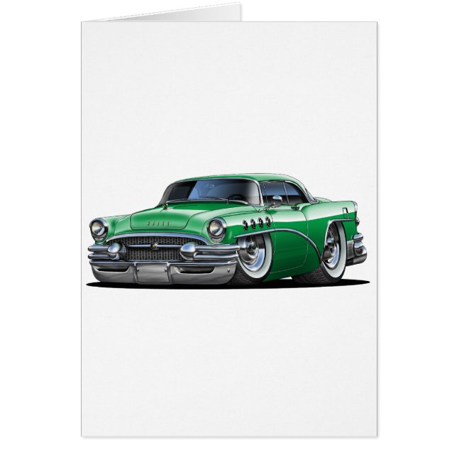Cartão Carro do verde do século de Buick (Frente)
