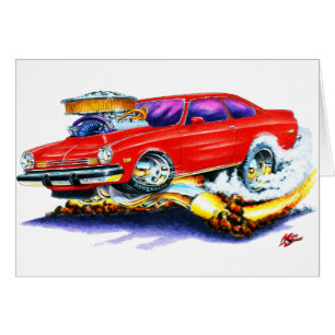 Cartão Carro do vermelho de Chevy Vega