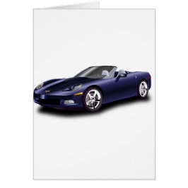 Cartão Carro esportivo roxo