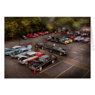 Cartão Carro - feira automóvel antiga