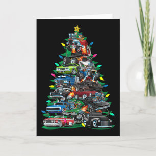 Cartão Carro Madness Árvore de Natal! Carros Musculares E