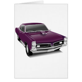 Cartão Carro muscular roxo
