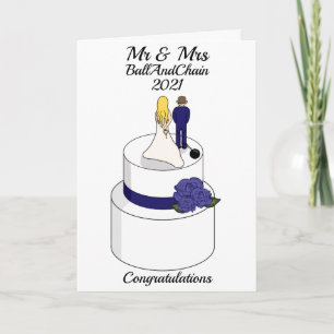 Cartão Carro Personalizável de Parabéns do Dia do Casamen