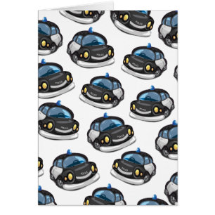 Cartão Carro-policial vintage