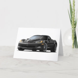 Cartão Carro Preto Corvette ZR1