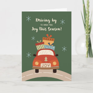 Cartão Carro Retro Encantador de Natal Comercial para o C