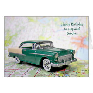 Cartão Carro Retro para Irmão
