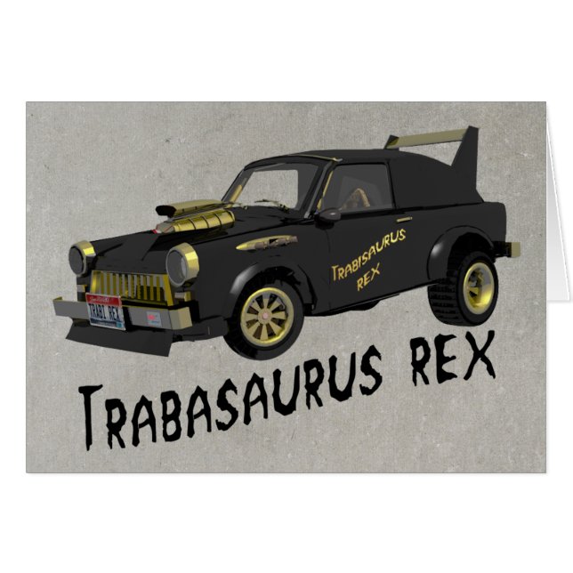 Cartão Carro Trabant Alemão-Leste Personalizado (Frente Horizontal)