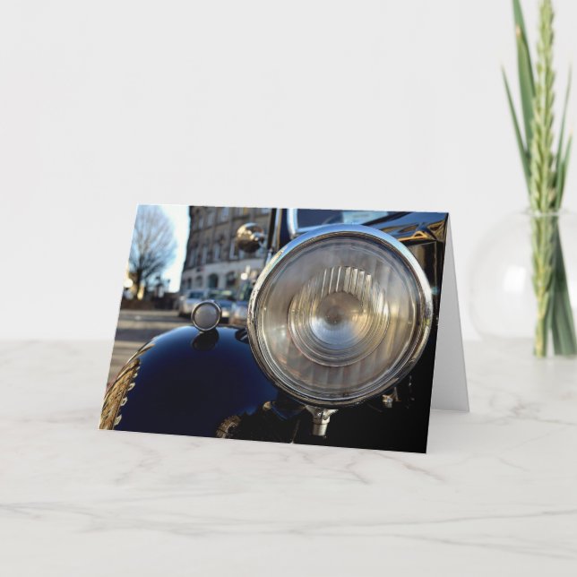 Cartão Carro vintage azul (Frente)