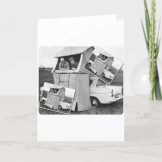 Cartão Carro vintage Camping Caravan