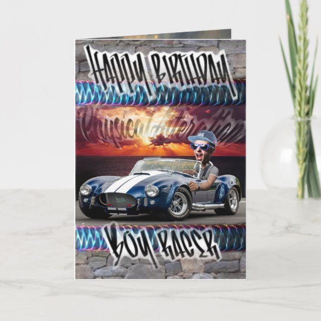 Cartão Carroçaria de aniversário (Frente)