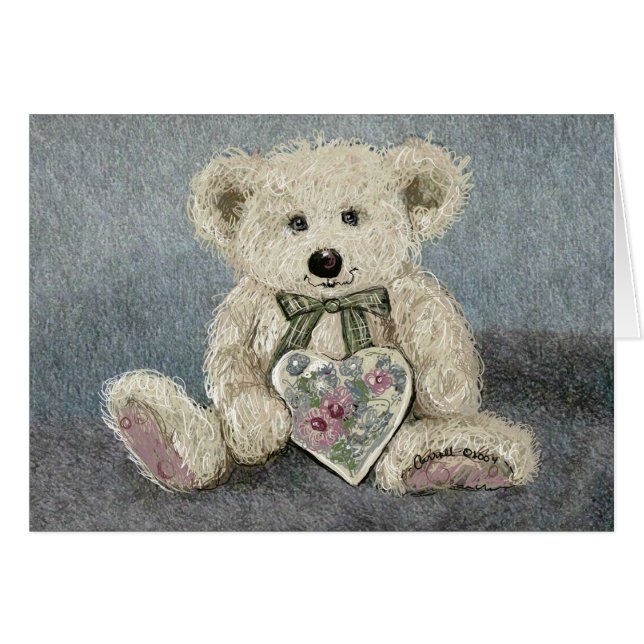 Cartão Carroll Teddy Bear Card (Frente Horizontal)