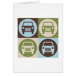 Cartão Carros da fixação do pop art