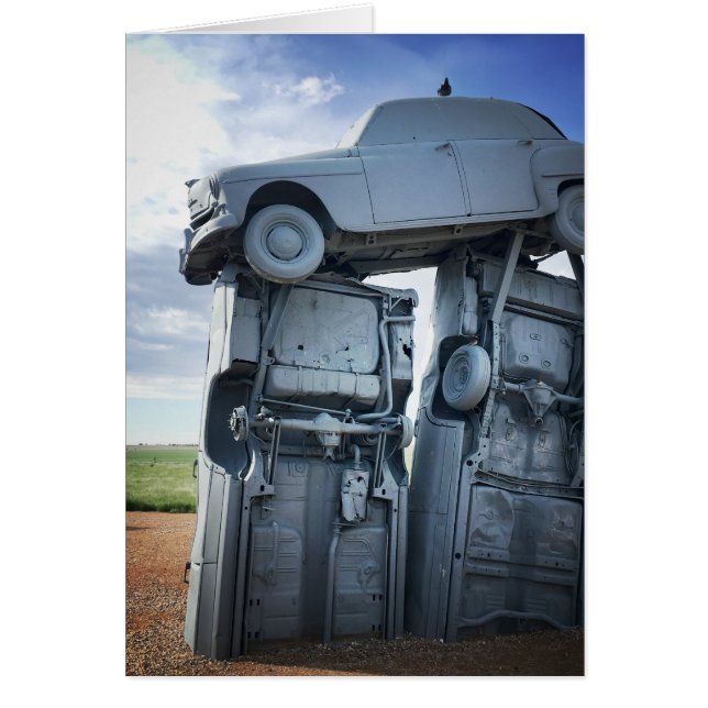 Cartão carros empilhados de cargueiro (Frente)