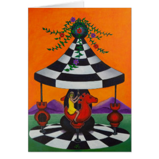 Cartão Carrossel da xadrez