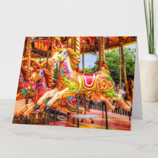Cartão Carrossel Horse (Frente)