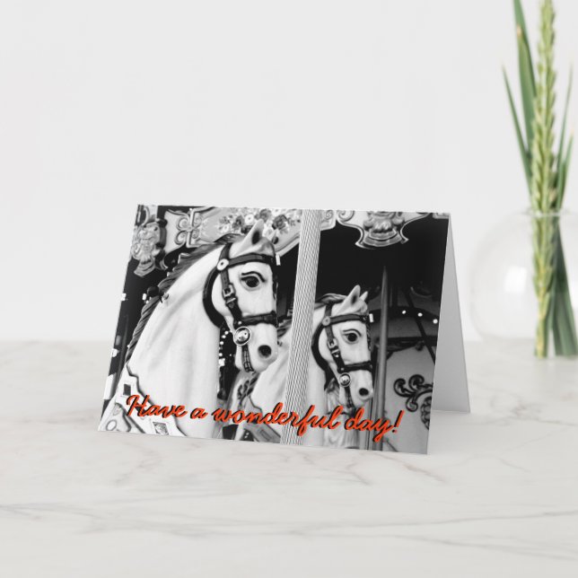 Cartão Carrossel Horses (Frente)