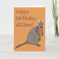 Carrot Wallaby Personalizado Comendo Um Aniversári