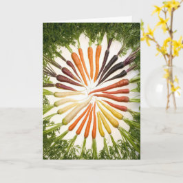 Cartão Carrots Rainbow Patterno Colorful Vegetable Garden