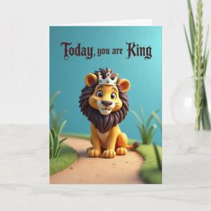 Cartão Carta da Cena do Dia dos Pais do Rei Cub