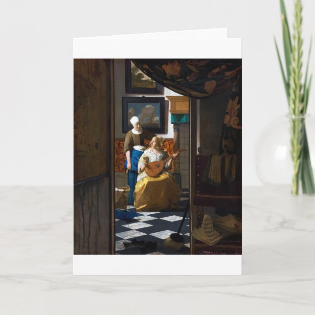 Cartão Carta de Amor, Johannes Vermeer (Frente)