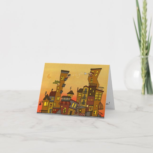 Cartão Carta de amor NOTECARD (Frente)