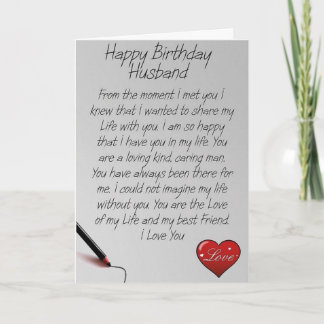 CARTÃO **CARTA DE ANIVERSÁRIO FELIZ** PARA MEU ***MARIDO*