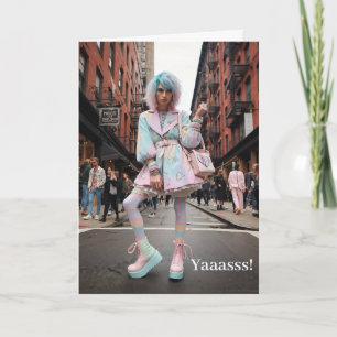 Cartão Carta de Aniversário LGBTQIA Yaasss