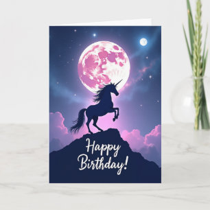 Cartão Carta de Aniversário Místico da Lua