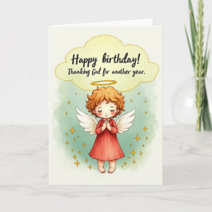 Cartão Carta de Aniversário Querido Filho Alado