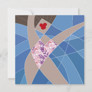 Cartão Carta de Arte de Ilustração de Moda de Maiô Sport 