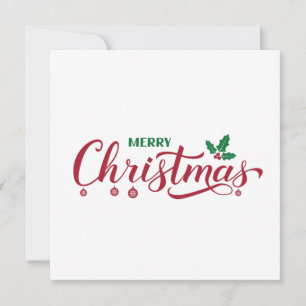 Cartão Carta de caligrafia de Natal feliz