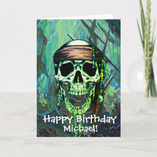 Cartão Carta de Capitão do Navio Caveira Pirata