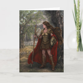 Cartão Carta de Deusa Athena da artista Lindsay Archer