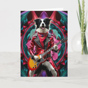 Cartão Carta de Estrela de Borda Collie Rock