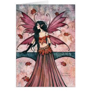 Cartão Carta de Fada do outono de Molly Harrison