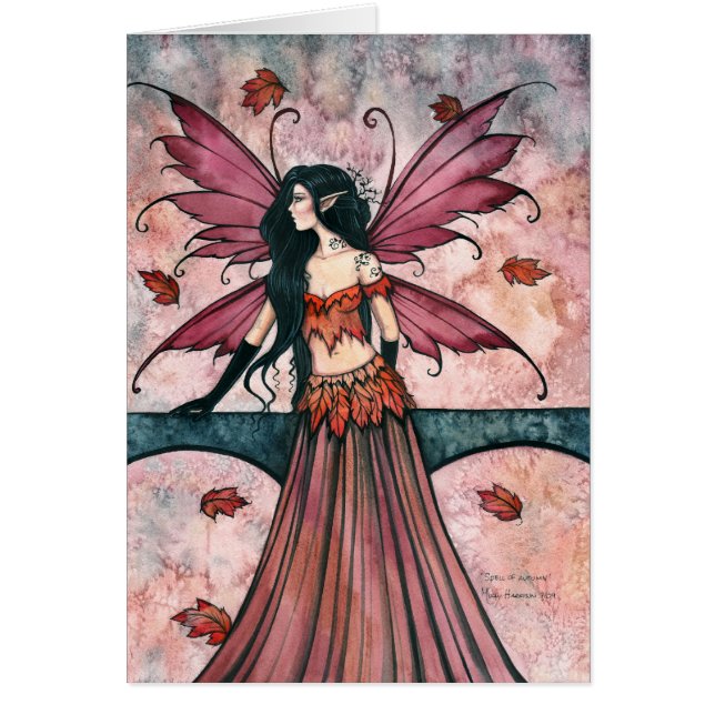 Cartão Carta de Fada do outono de Molly Harrison (Frente)