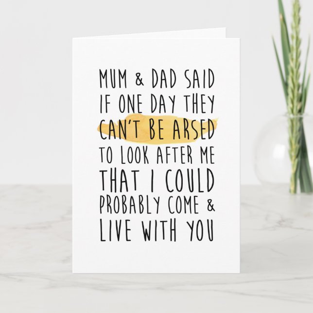 Cartão carta de madrinha engraçada (Frente)