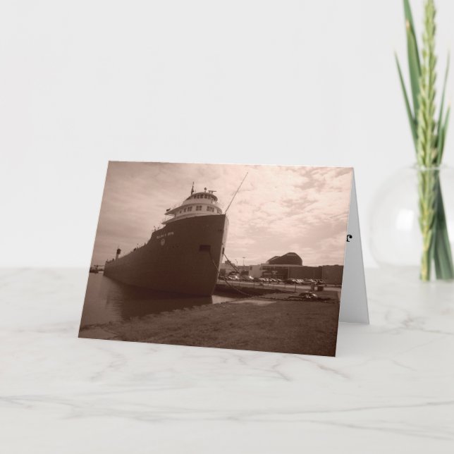 Cartão "Carta de Melhoras 'WILLIAM A. IRVIN' em Sépia" (Frente)