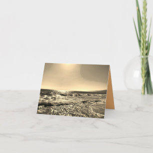 Cartão Carta de Paisagem Marinha em Sepia
